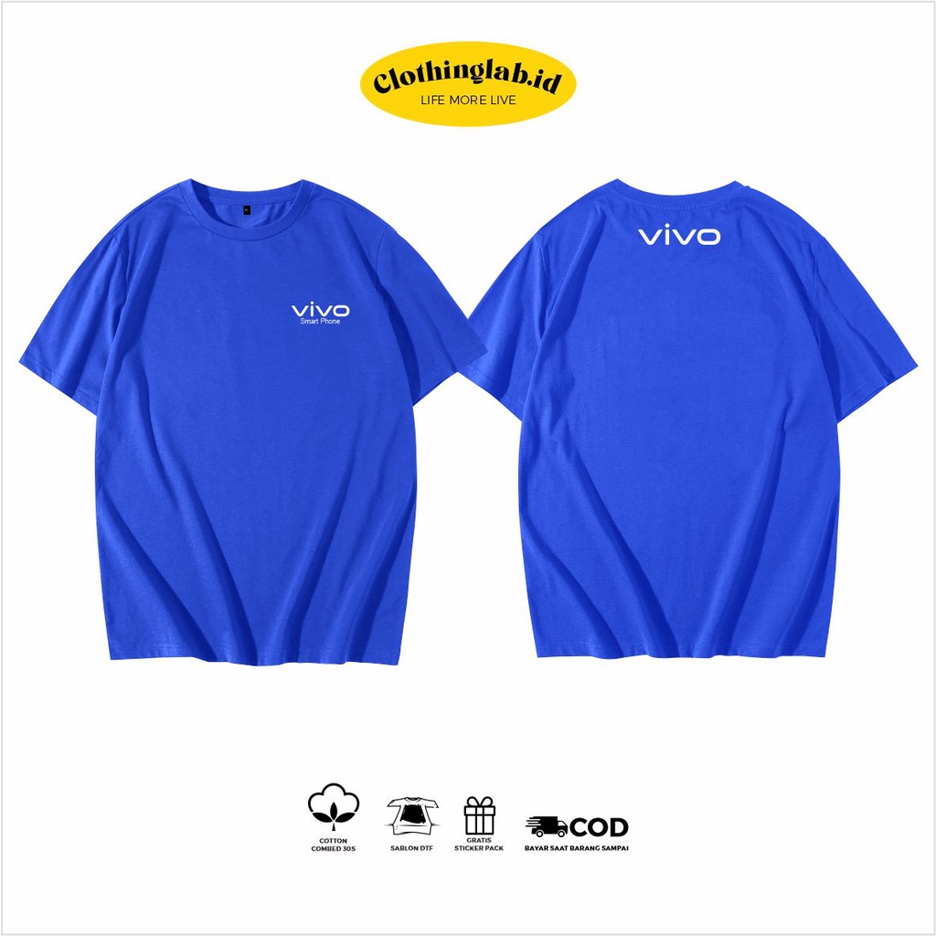 Kaos Vivo Smart Phone Logo Bahan Katun Premium