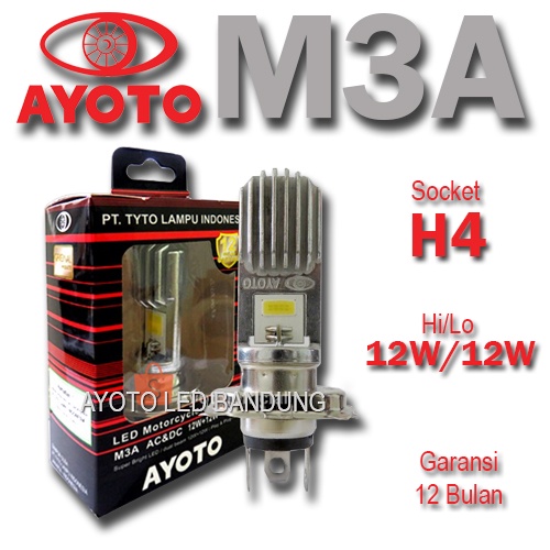 Lampu LED H4 HS1 AYOTO M3A Laser Projie Motor