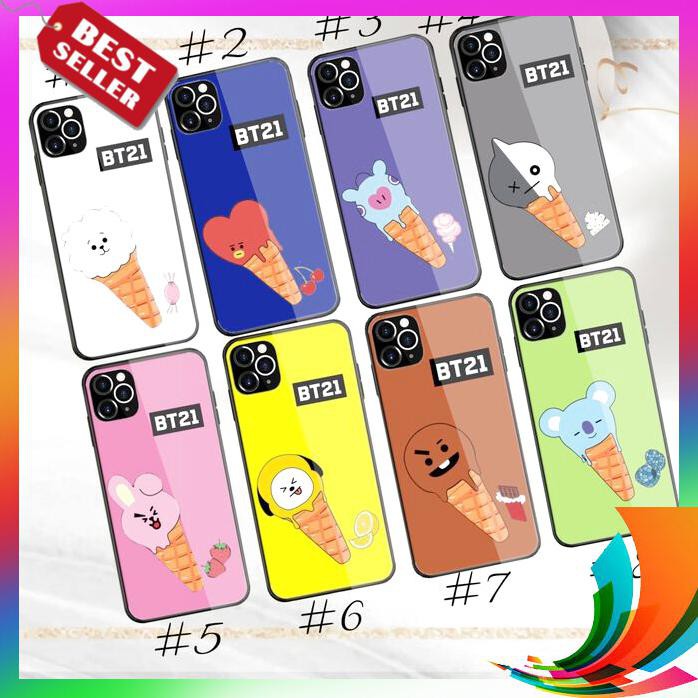 【TERBARU】 Premium Case Hp Glass Motif Bts Bts 4 Vivo Y53