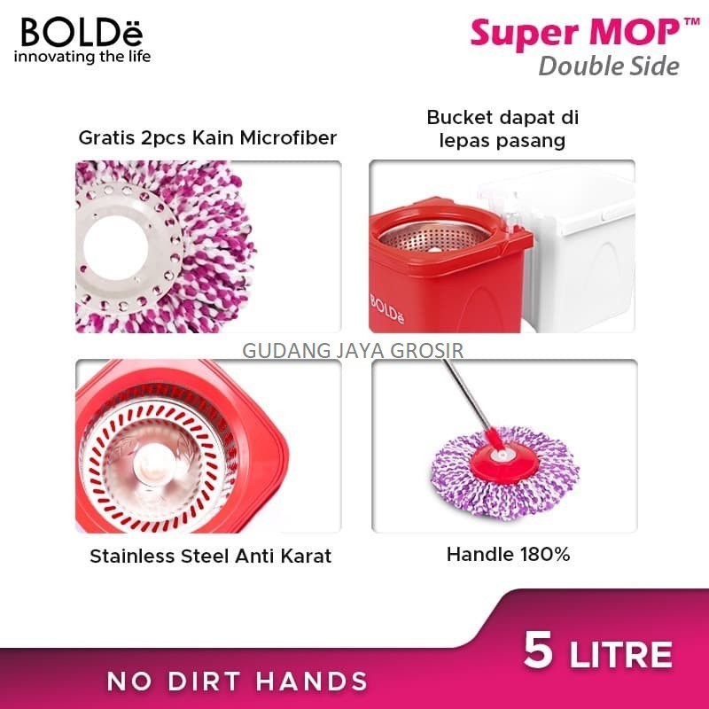 Bolde Super Mop Double Side - Putih