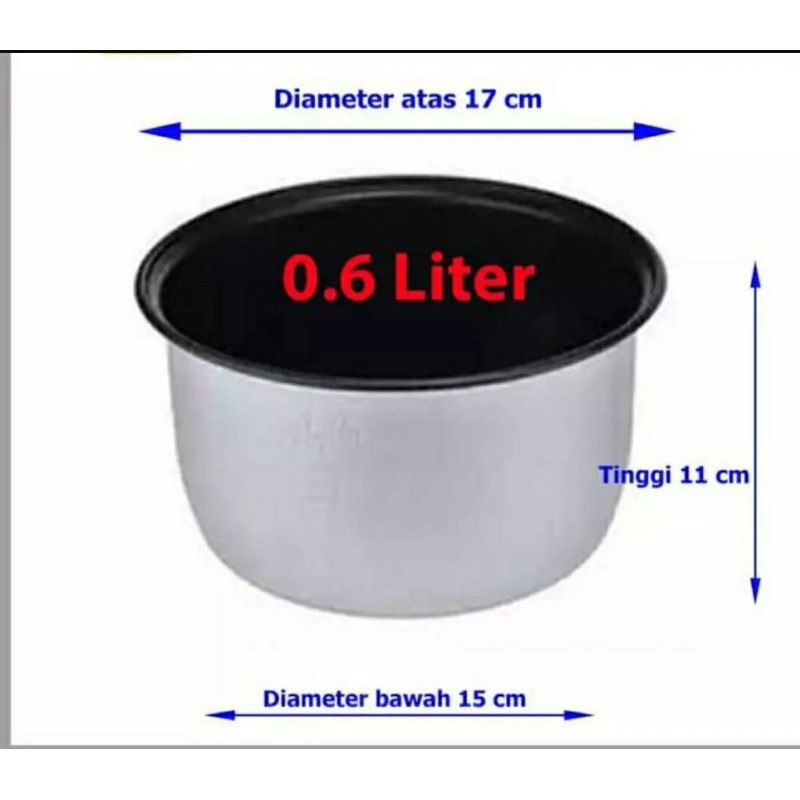 Panci Miyako Rice Cooker magicom Teflon 0,6 Ptomo