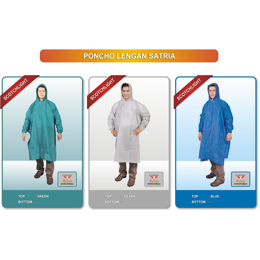 Jas Hujan Indoplast Poncho Lengan SATRIA