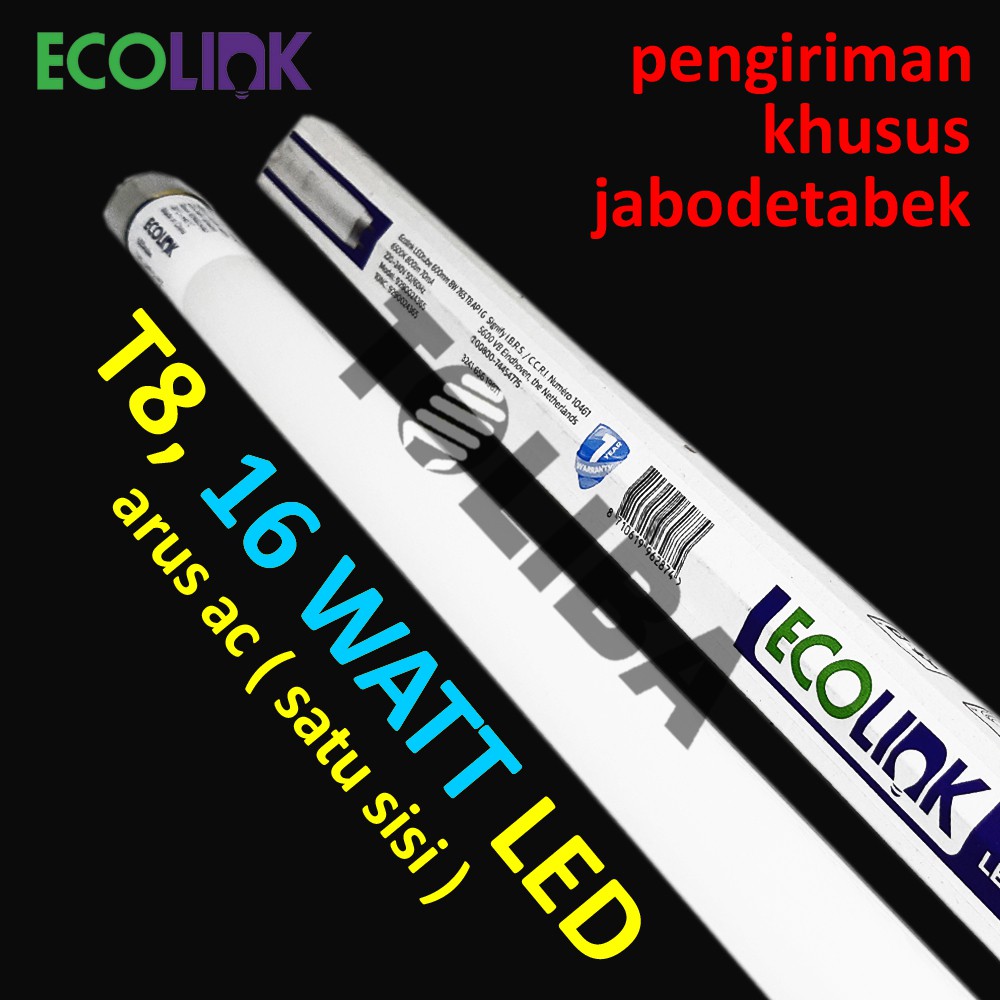 lampu led T8 ecolink 120Cm 16w lampu TL LED 16 Watt 16watt belum termasuk kap sni tl-d led