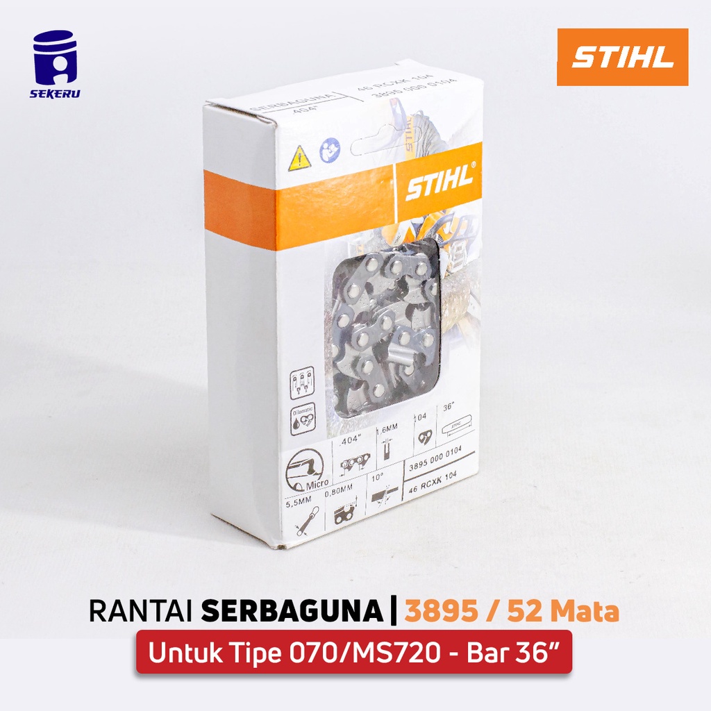 STIHL Rantai SERBAGUNA Chainsaw SENSO 070 - MS720 BAR 36" 3895 52 MATA