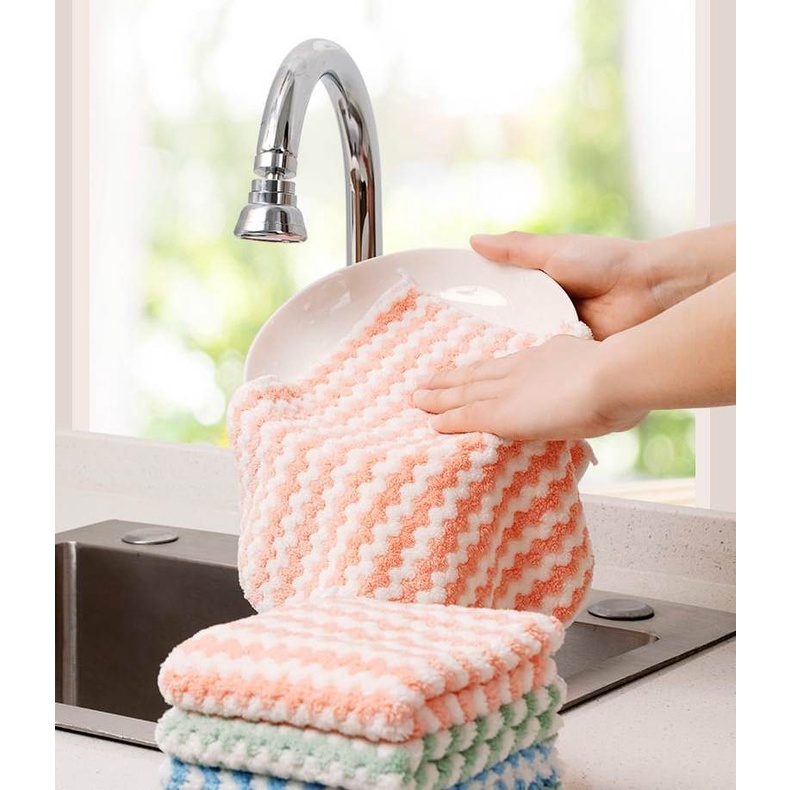 KAIN LAP WAVE DAPUR MICROFIBRE ANTI MINYAK 2 SISI