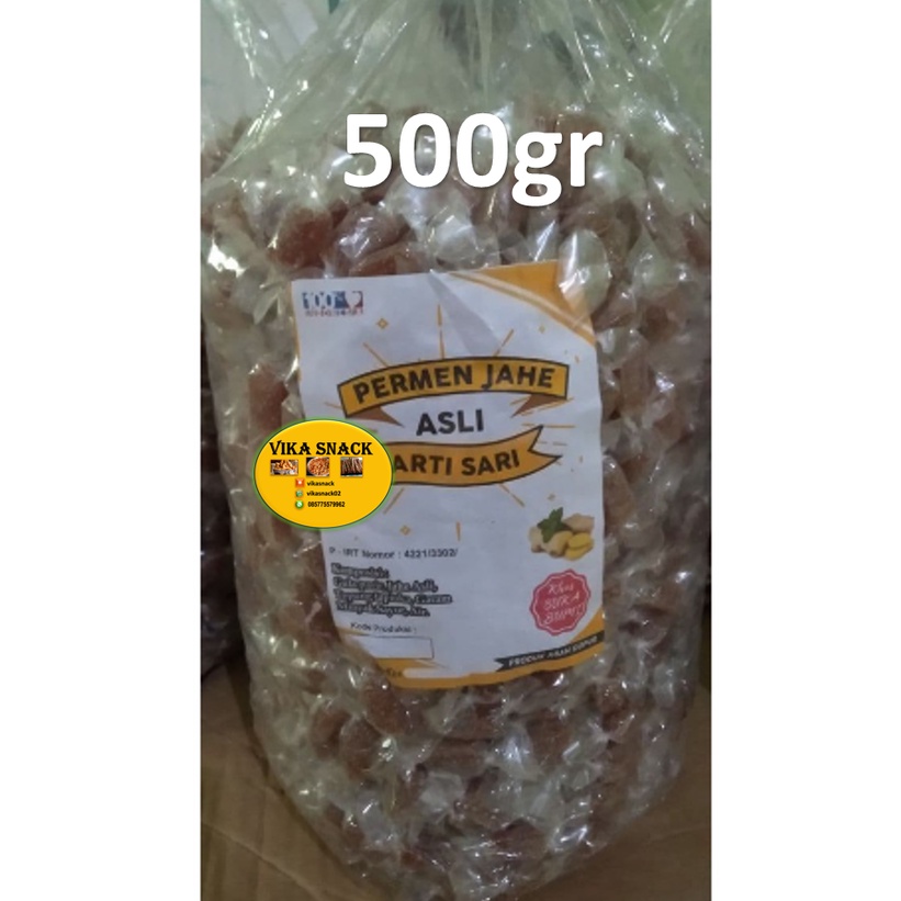 

(COD) 500gr Permen Jahe Adilla Jahe 100% Indonesia - Vikasnack