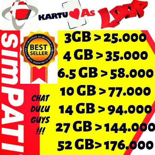 [TERMURAHdanLANGSUNGMASUK] Kuota Internet Simpati As Loop Telkomsel