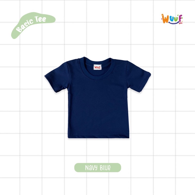 BASIC TEES WUUF KIDS/KAOS OBLONG POLOS COTTON BABY