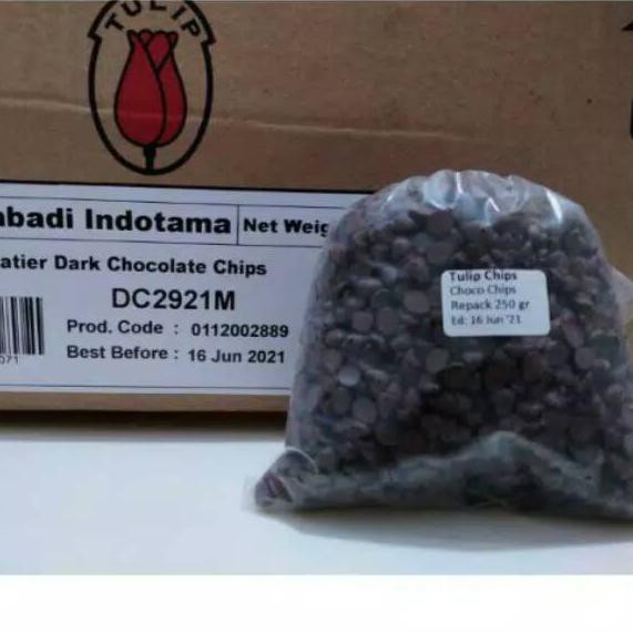 

BIG SALE ..!>. 253KYN Tulip Chip Dark coklat repack 250gr