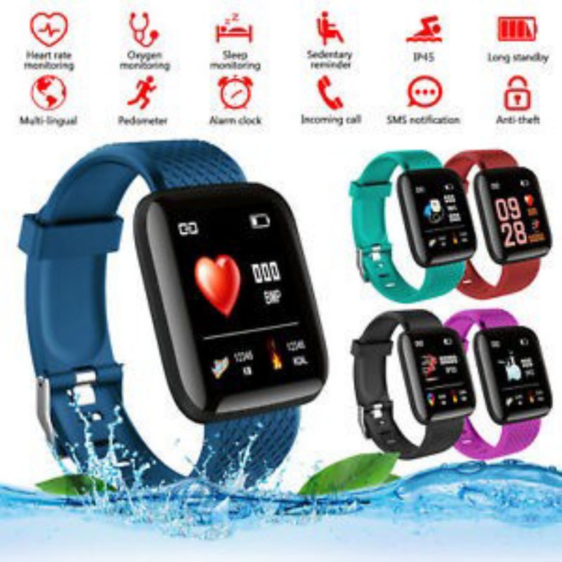 Smartwatch id 116 plus Smart Band Fitnnes Sports Water proof