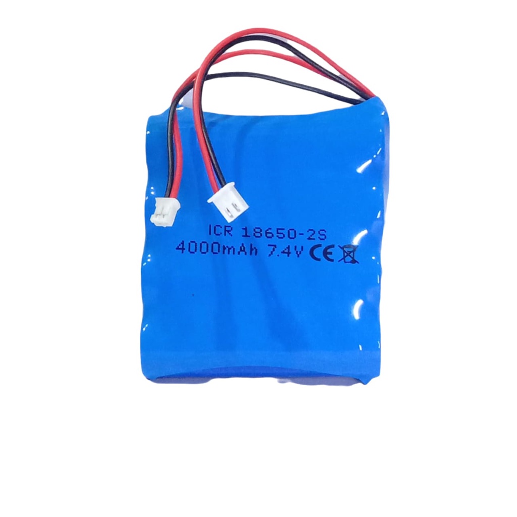 Baterai RC/Mainan Anak/Speaker &amp; Elektronik Lainnya 4X 18650-2S 4000mAh 7.4V DOUBLE SOKET JST PH2.0 &amp; XH 2 PIN
