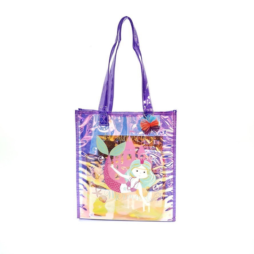 Tote Bag Anak Perempuan SD Remaja F-2091 Hologram Transparent - Skoola