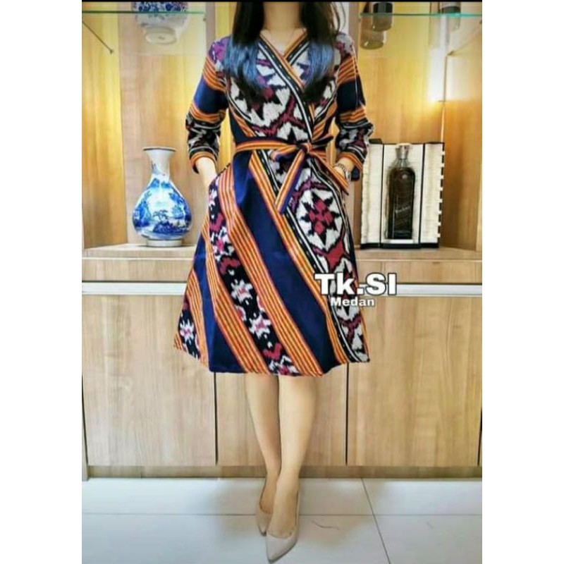 Dress tenun jepara baju tenun jepara etnik DTB 12