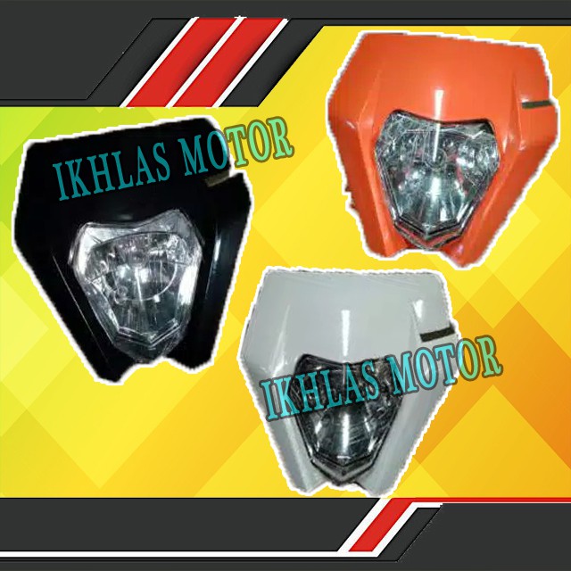 Reflektor lampu depan ktm 250 sixday 2017 batok lampu KTM headlamp supermoto lampu depan KTM