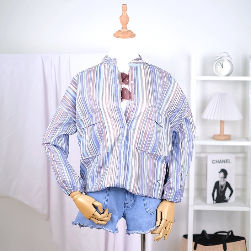 RD FASHION Sierra Candy Stripe Tunik XL (LD 124cm)