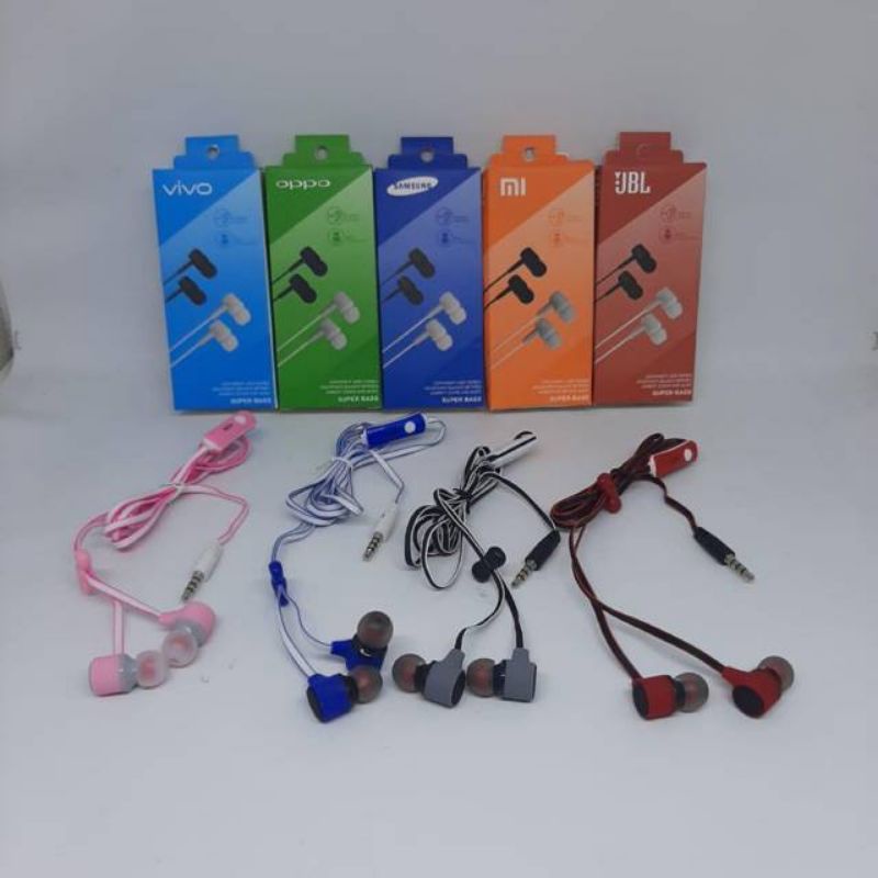 PROMO Hf Handsfree Headset Colour Brand Super Bass Suara Mantappp