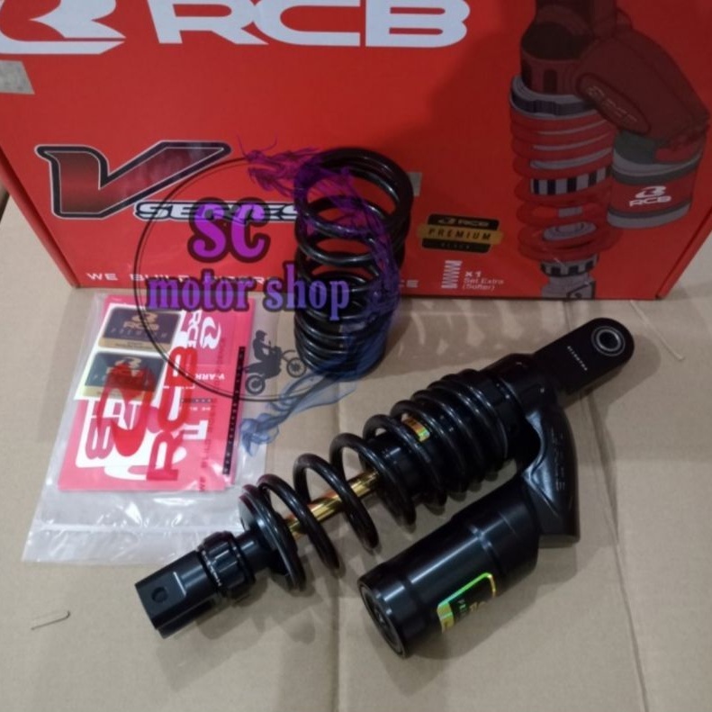 Shock tabung RCB vs black series premium click rebound 305mm vario 110 - mio - beat - scoopy