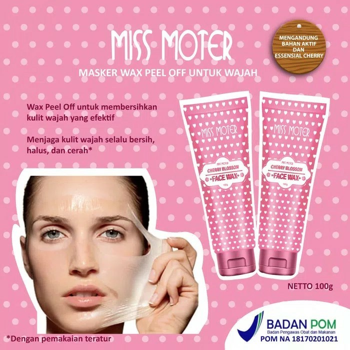 Miss Moter Pink Cherry Blossom Face Wax Original BPOM