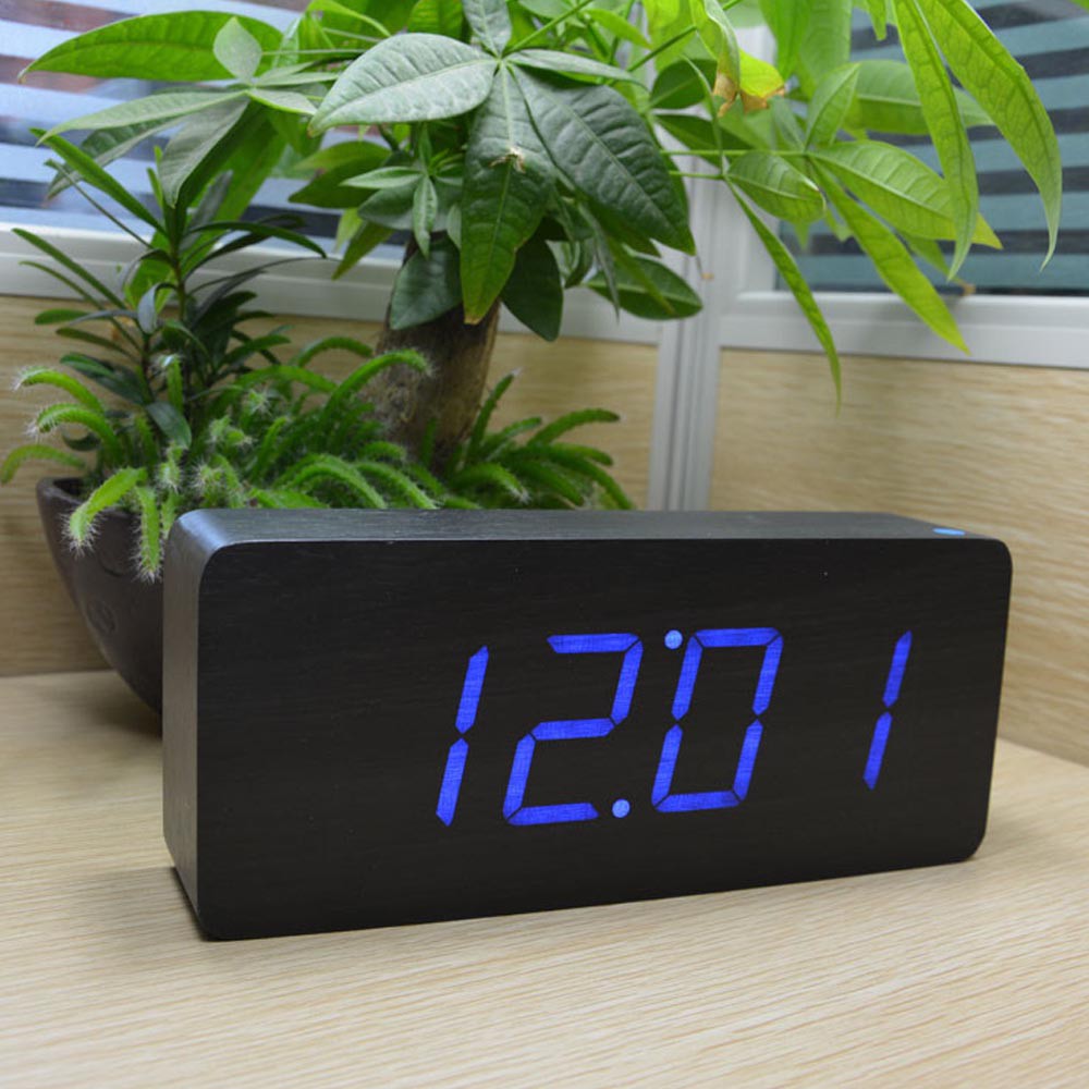 Wooden Clock Besar / Big - Lampu Kayu Led Elegant RANDOM