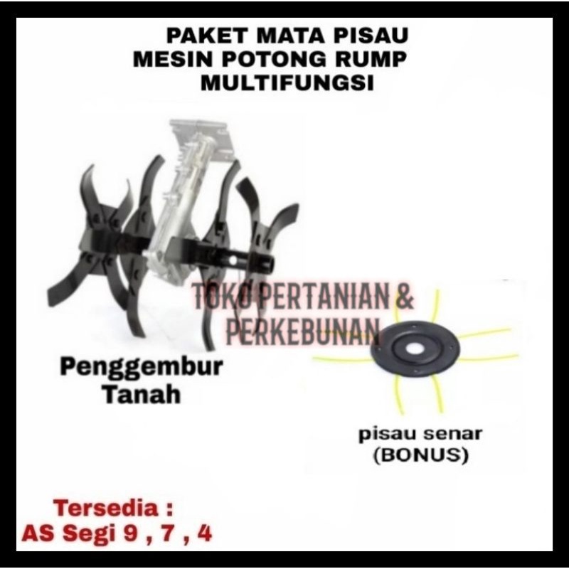 Mata pisau penggembur tanah untuk mesin potong rumput 2 tak & 4 tak
