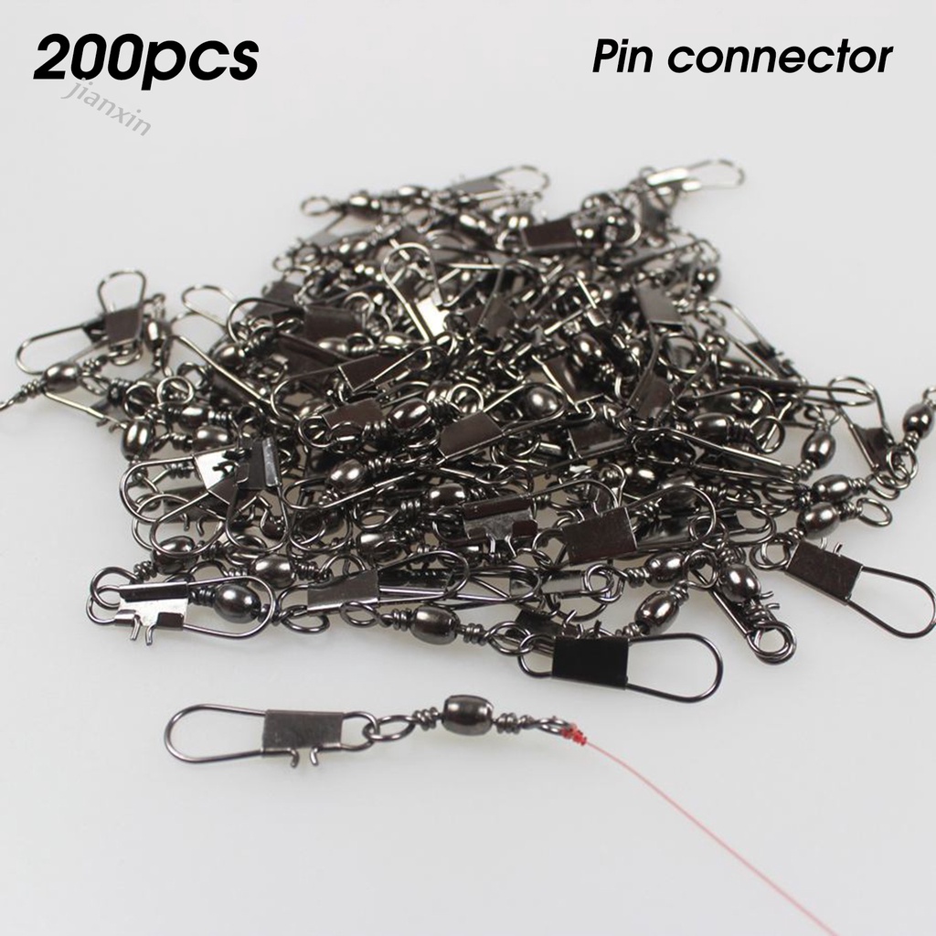 [Jianxin] 200pcs Kili-Kili Pancing Rolling Swivel Portable Untuk Memancing Ikan Sturdy