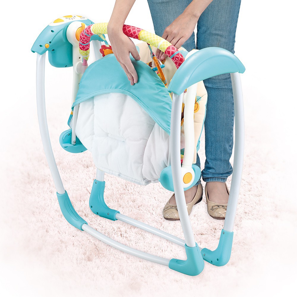 Mastela Deluxe Portable Baby Swing Bouncer Bayi Blue Biru 6579