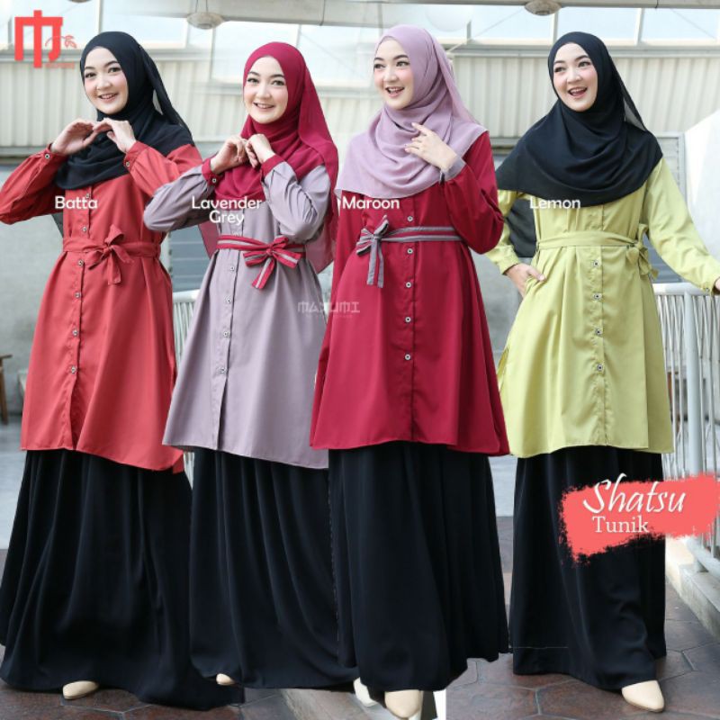 Tunik Shatsu by Mayumi # Tunik Branded # Tunik Polos # Tunik Warna