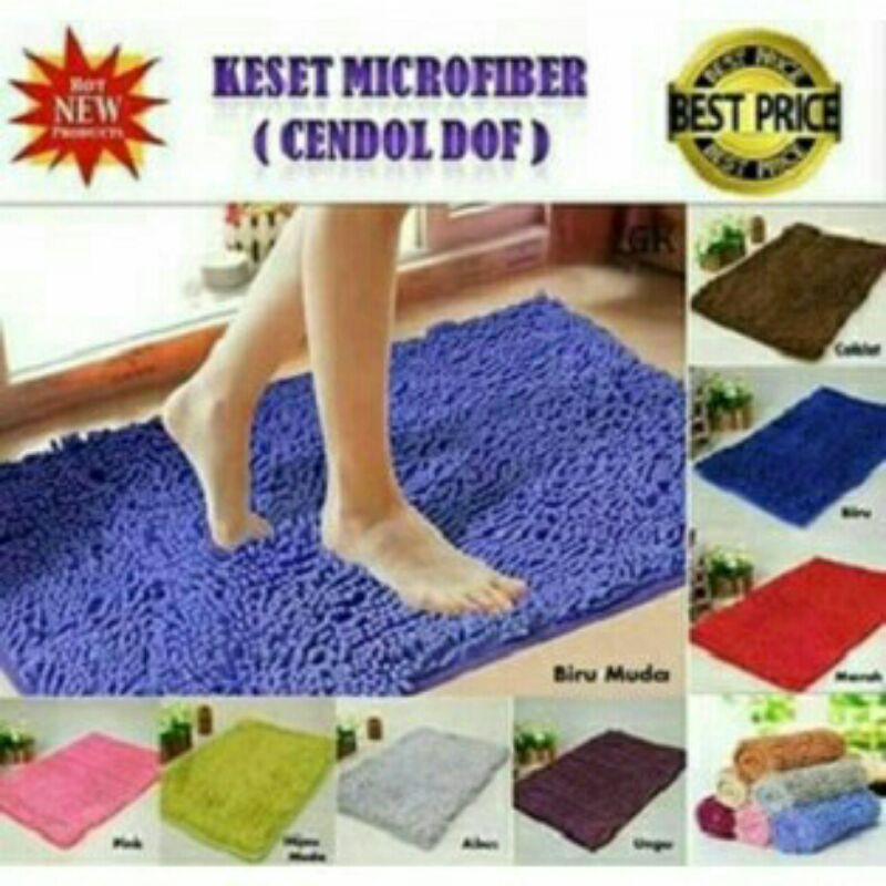 ⭐️ Jendela Kosmetik ⭐️ Keset Cendol Micro Fiber Floor Mat / Keset kaki / Keset Kamar Mandi / Keset Pintu / Keset Tebal / JK