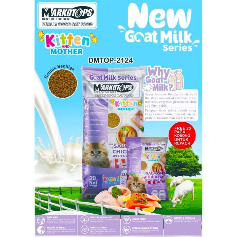 Markotops Kitten &amp; Mother Repack 1Kg Markotop Catfood Dryfood