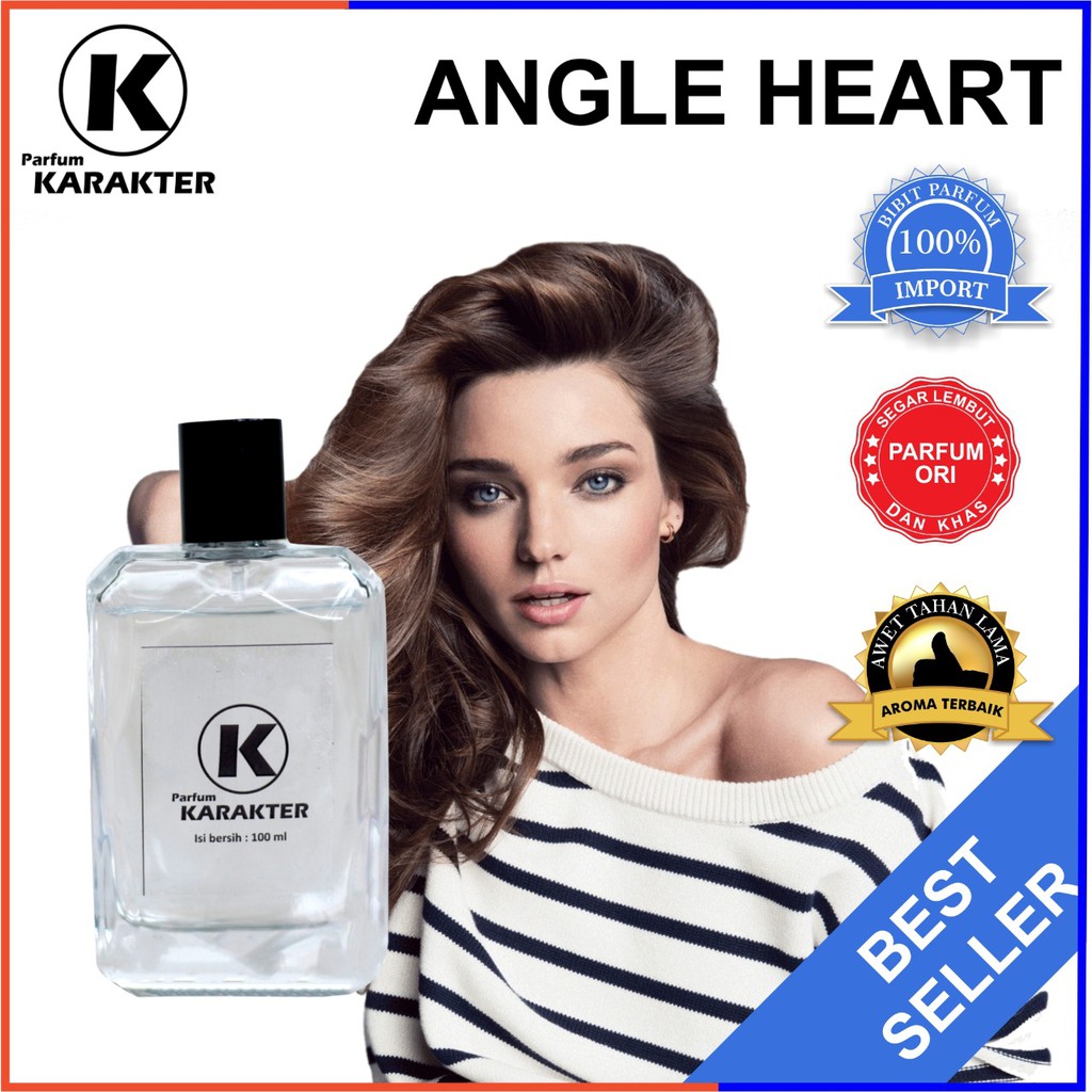 Bisa Cod | Parfum Cewek Angle Heart  Bibit parfum Import Wangi &amp; Tahan Lama  kemasan 100ml