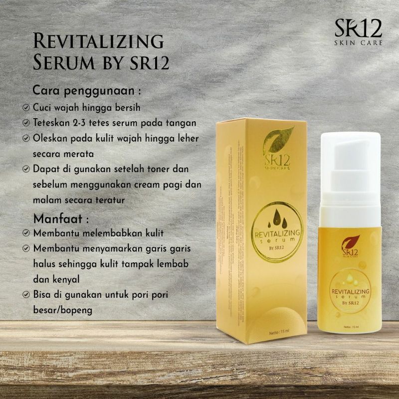 REVITALIZING SERUM SR12 / SERUM MELEMBABKAN &amp; MENCERAHKAN / SERUM BOPENG SERUM MATA PANDA SR12 BPOM