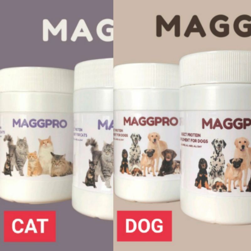 Magprofeed MAGGPRO Vitamin Penambah Imun Nafsu Makan Kucing dan Anjing Pelebat Bulu Suplemen Magpro daily mixing food cats and dog by proteinmagg