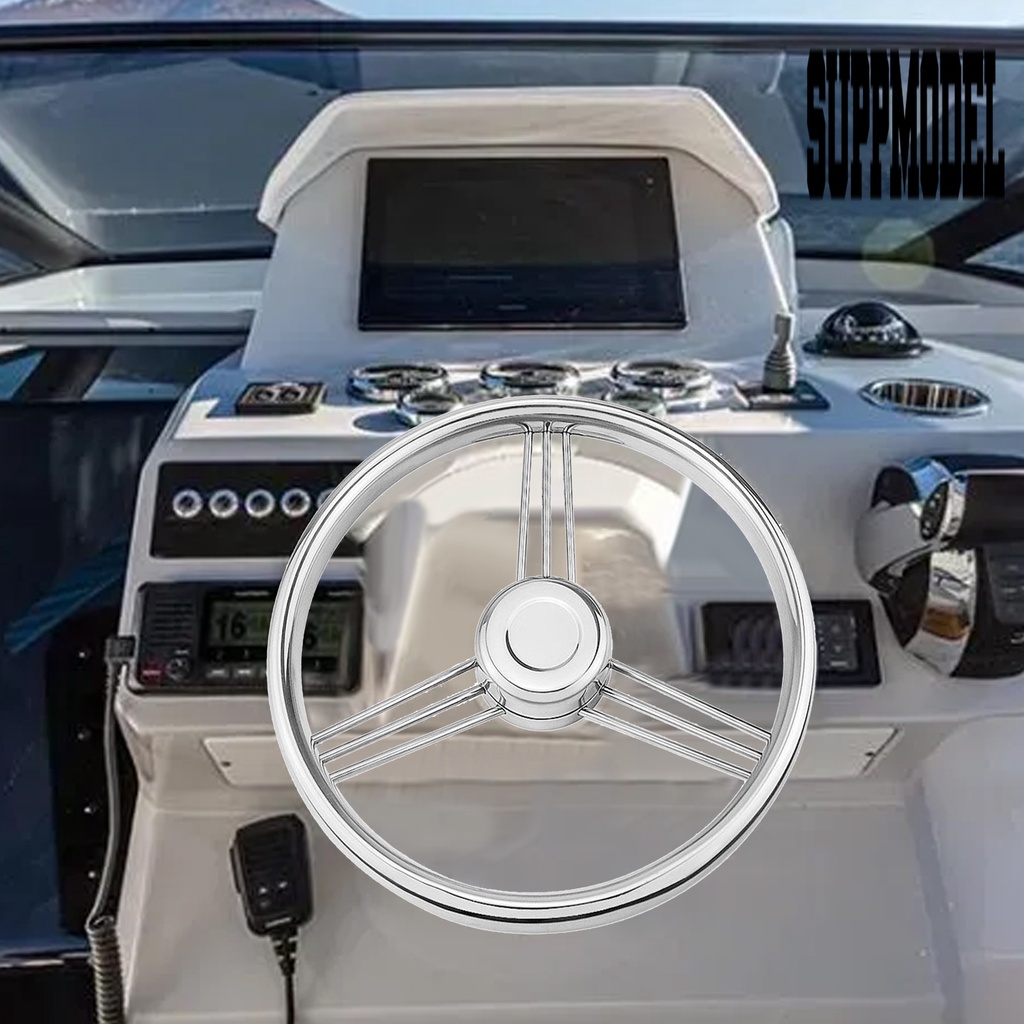 Cover Stir 9 Jari-Jari Bahan Stainless Steel Warna Silver 13.5 &quot;Untuk Perahu