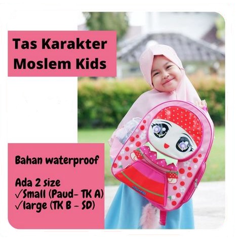 Tas Sekolah Ransel Anak SD Bag Backpack Back Pack Muslim Kids Karakter Strawberry MK 011