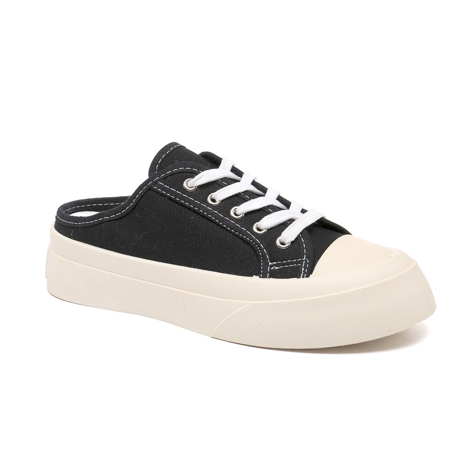 PVN Taeyong Sepatu Sneakers Wanita Sport Shoes Cream 103-Shotaro - Black