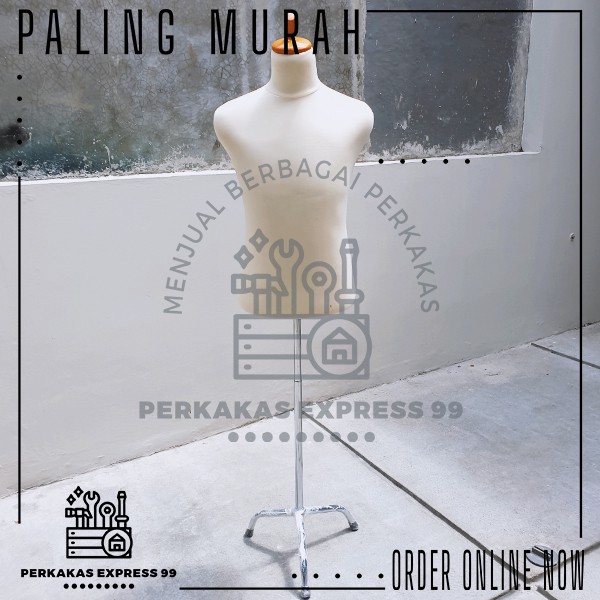 Manekin / Patung Display Pria Dewasa BUSA bahan TEBAL Anti Peyot Warna KREM