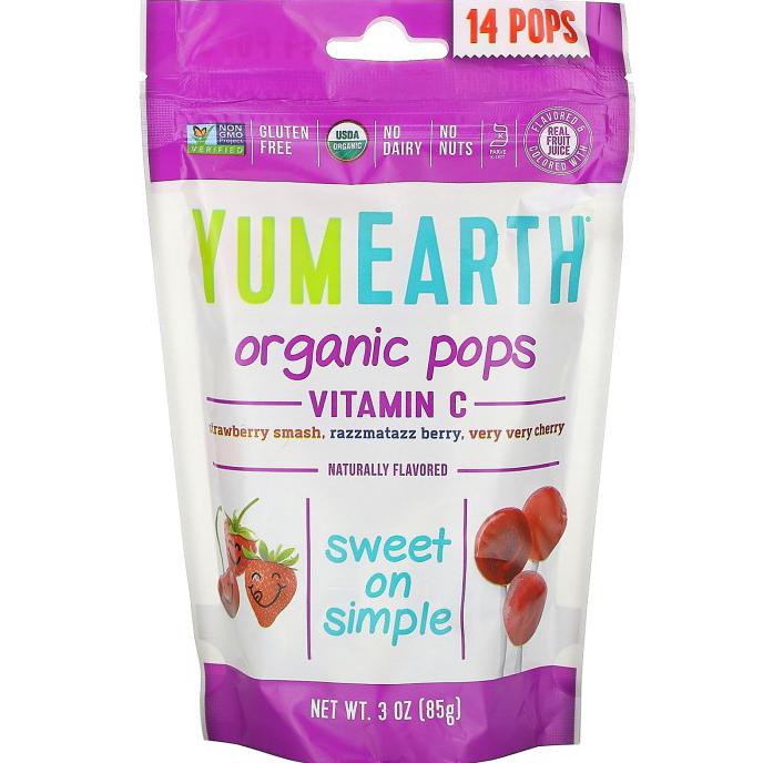 

Ready Stok Yumearth Organic Permen Candy Vitamin C 14 Pops