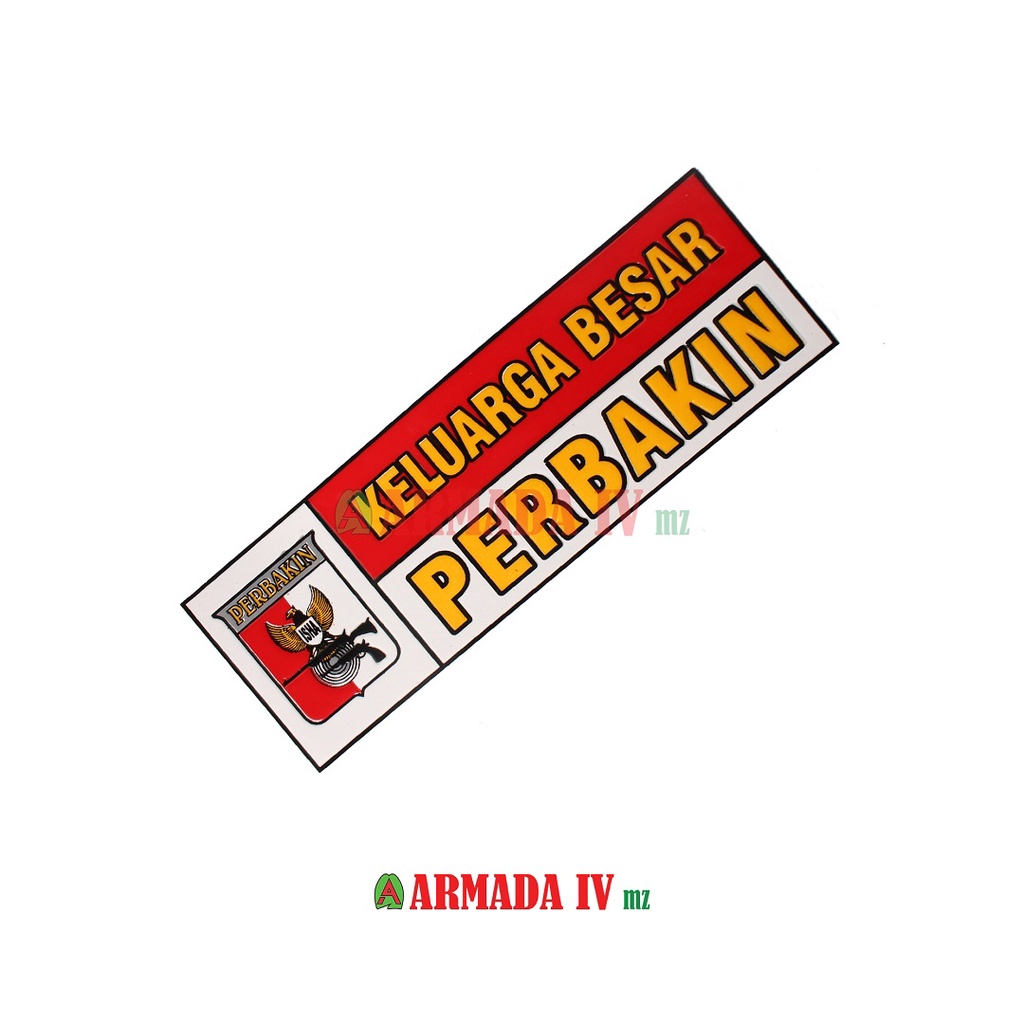 Sticker Plat Embos Besar PERBAKIN Stiker Murah