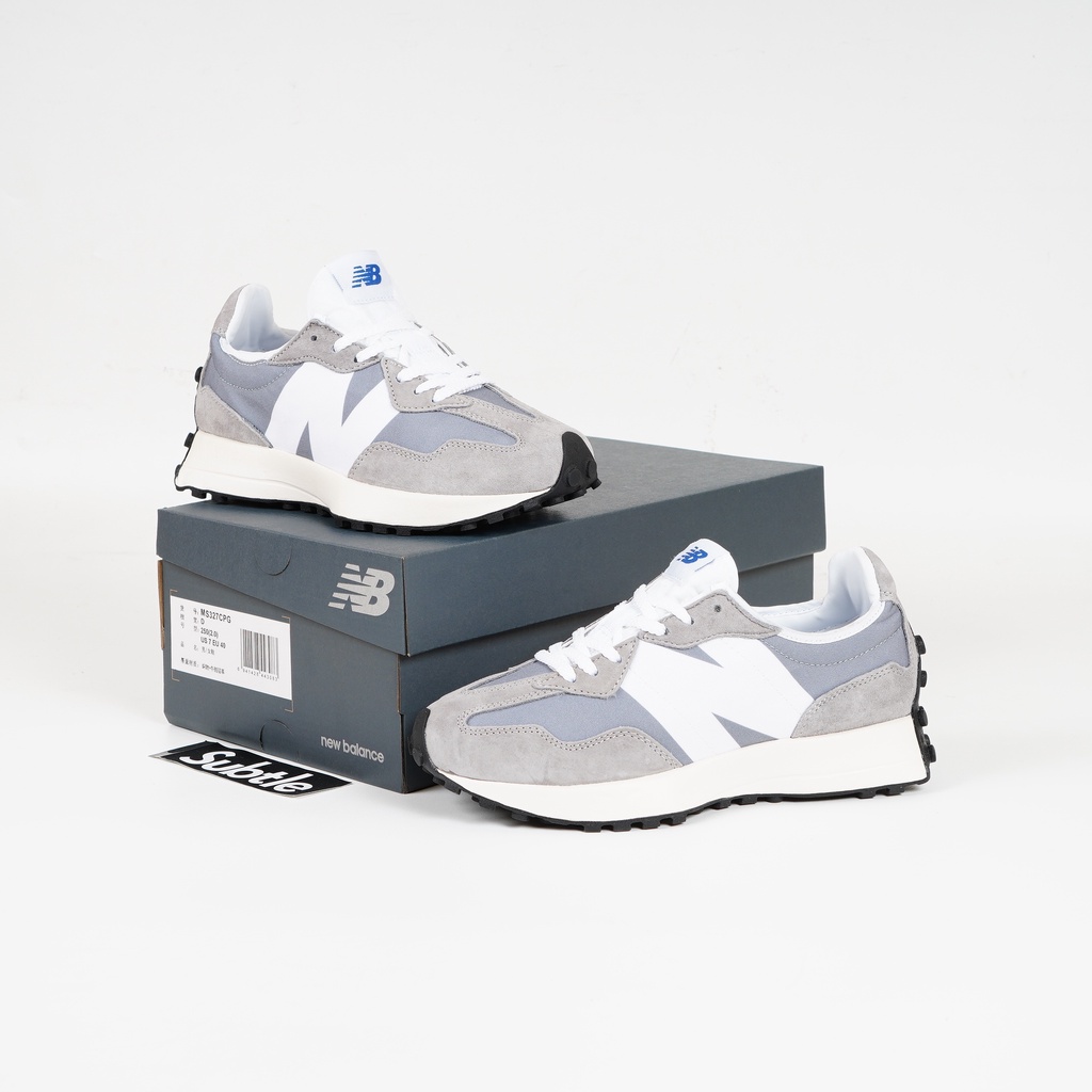 new balance 327 white pale blue