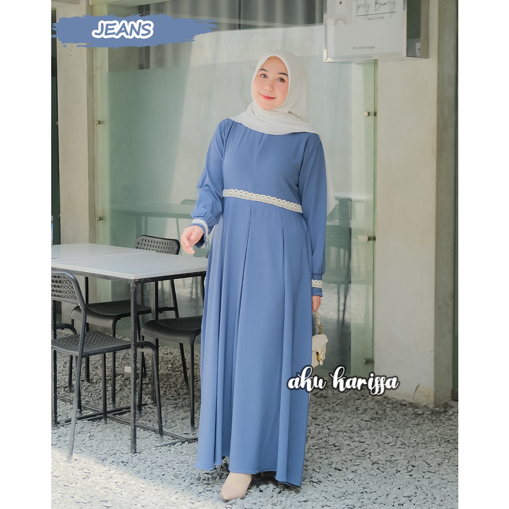 Gamis Aku Karissa Terbaru Lavina Dress - Gamis Renda