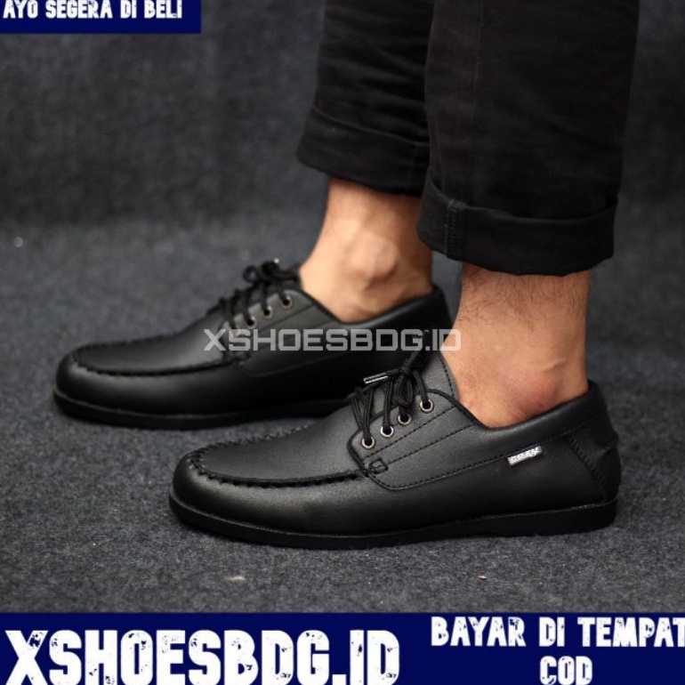 Xshoesbdg.id x Monza Sepatu Formal Pria Pantofel Hitam Kerja Santai Kondangan Main Hitam Coklat