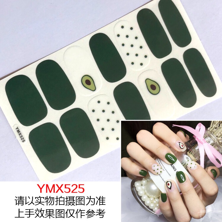 Stiker Kuku Motif Kartun Graffiti Leopard Gaya Korea Untuk Nail Art