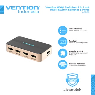Vention ACDG0 HDMI Switcher (5 in 1 Out) Full HD 3D 4K