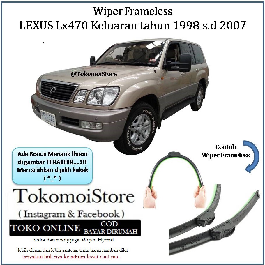 Wiper Frameless Lexus Lx470 LX 470 2000 2001