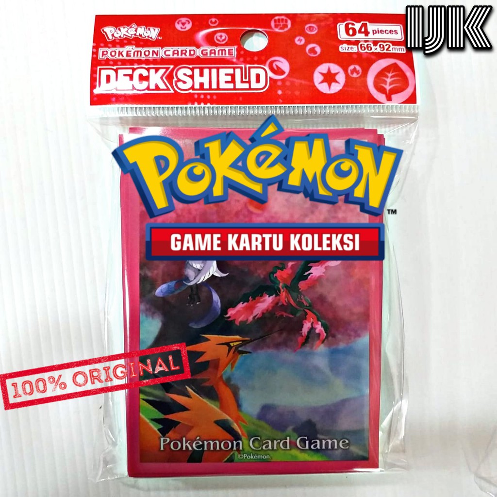 Pokemon Card Game Deck Shield Sleeve Legendary Bird 64 Pieces