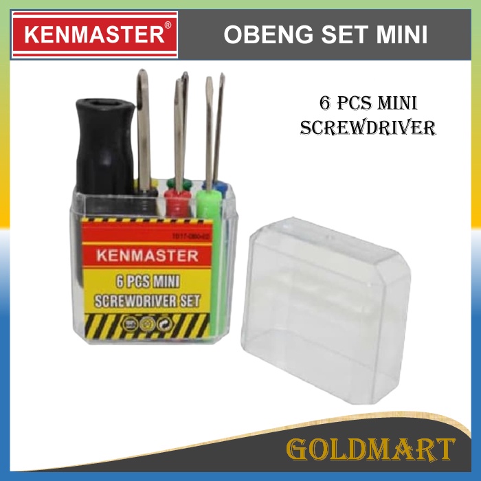 Obeng Set Mini 6pcs - Kenmaster Obeng Mini Screwdriver Set St-f545