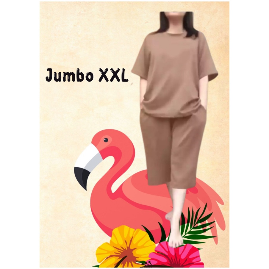 Setelan kulot jumbo /set kulot jumbo polos  /Setelan wanita celana kulot /Setelan santai wanita Big 