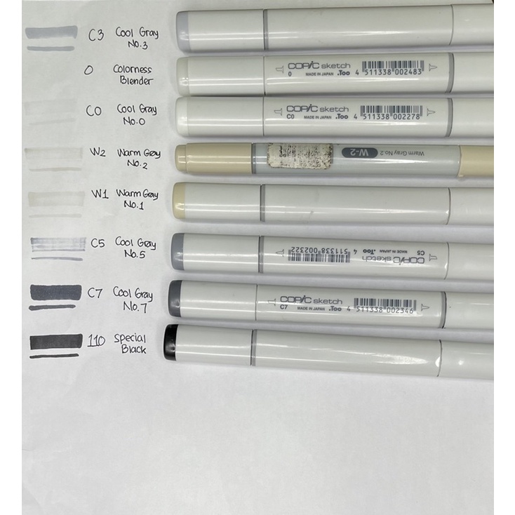 

COPIC SKETCH MARKER KODE C DAN W