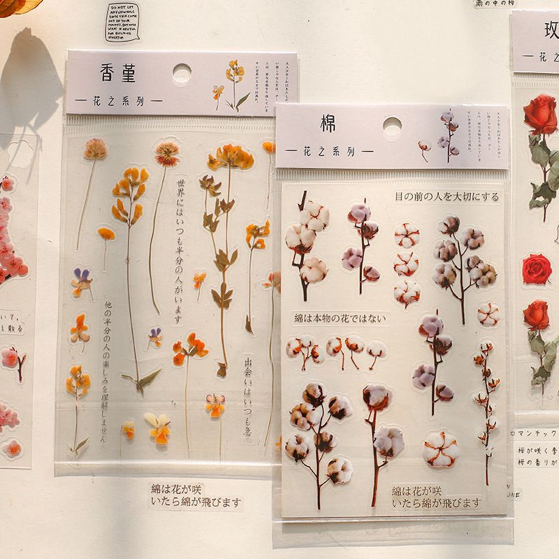 

Stiker Journal Flower Rose Waterproof