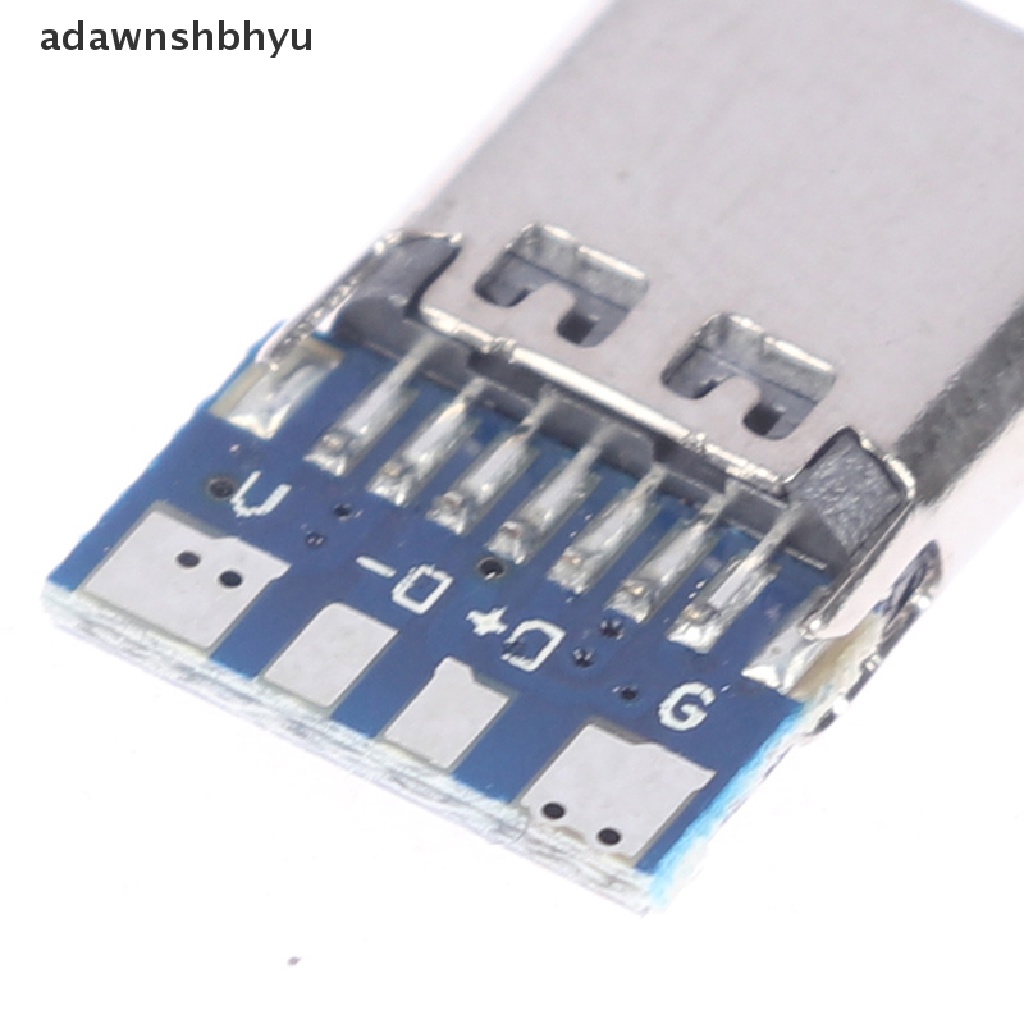 Adawnshbhyu 10pcs Konektor USB 3.1 Tipe C 14pin Female Socket Wadah Lubang Melalui Lubang